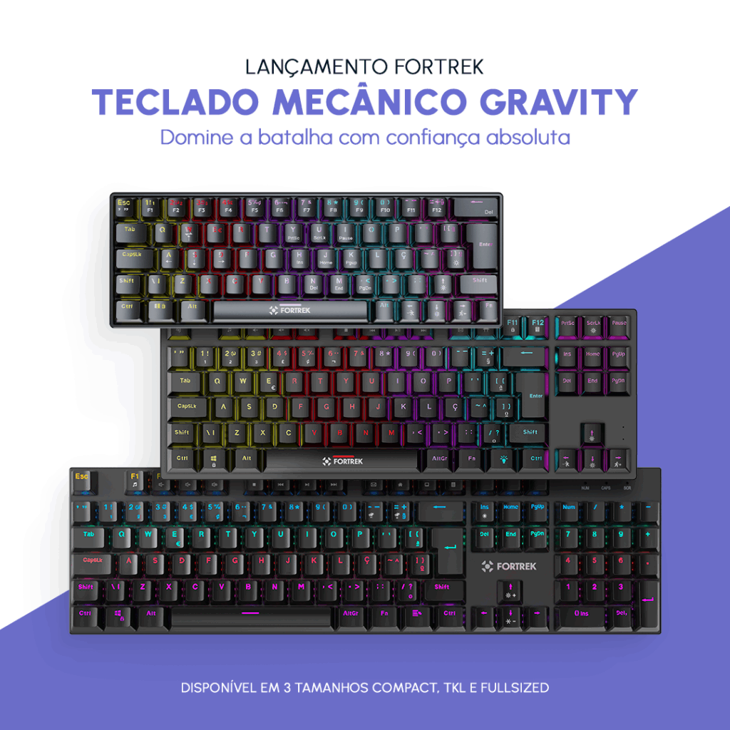 Teclados Gravity Fortrek - modelos preto