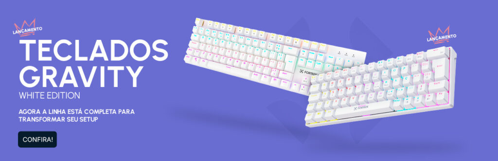 Teclados Gravity Fortrek - modelos branco
